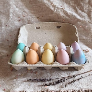 10er Set zauberhafte Eikerzen im Karton – Nest Frühlingsedition | Aromatherapie-Mischung mit ätherischen Ölen | Ethisches veganes Wachs