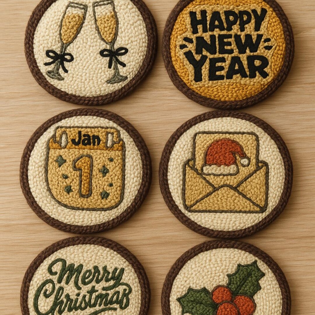 30 Christmas Punch Needle Patterns: Holiday Embroidery Designs (PDF ...
