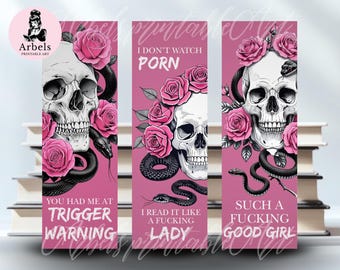 3pcs Dark Romance Smut Bookmark Bundle Printable PNG Bookmark set instant Download bookmark Printable Smutty Bookmark PNG Romantasy Bookmark