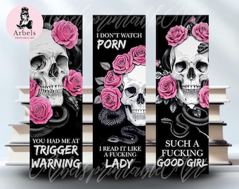 3pcs Dark Romance Smut Bookmark Bundle Printable PNG Bookmark set instant Download bookmark Printable Smutty Bookmark PNG Romantasy Bookmark