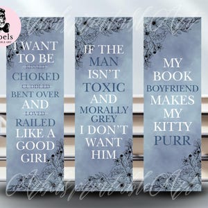 3pcs Dark Romance Smut Bookmark Bundle Printable png Bookmark set instant Download bookmark Printable Smutty bookmark png cute bookmark
