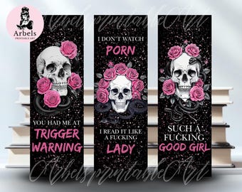 3pcs Dark Romance Smut Bookmark Bundle Printable PNG Bookmark set instant Download bookmark Printable Smutty Bookmark PNG Romantasy Bookmark