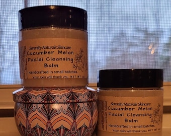 Facial Cleansing Balm, Unscented or Cucumber Melon Scented