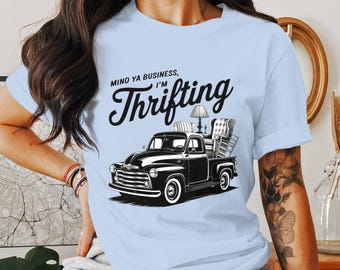 Mind Ya Business Thrifting PNG: Vintage Truck Sublimation (Digital Download