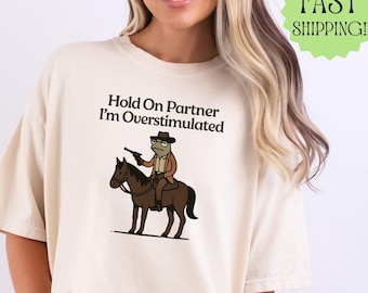 Funny Cowboy Frog Graphic Tee - Western Humor Shirt