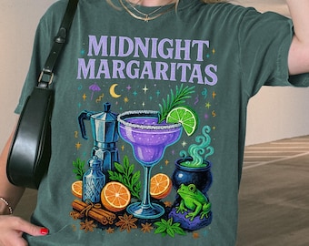 Comfort Colors Midnight Margaritas T-Shirt, Salt Rosemary Lavender Love Shirt, Witchy Tee, Margarita Halloween Outfit, Practical Magic Top