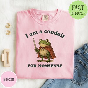 Comfort Colors &quot;I Am a Conduit for Nonsense&quot; T-Shirt: Funny Weirdcore Meme