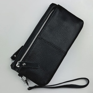 Echtleder Geldbörse, Leder Clutch für Männer, Wristlet Bag für Männer, Armband mit Reißverschluss, Leder Geldbörse, Geburtstagsgeschenk für Freund