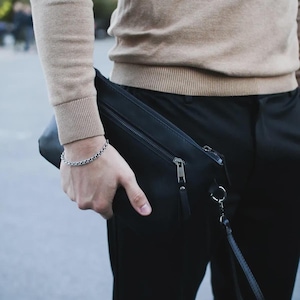 Leather Wristlet Wallet Leather Clutch for Men