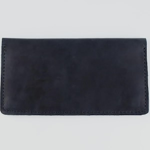 Minimalistische lange Lederbrieftasche, Leder-Handybrieftasche, lange Kartenbrieftasche, lange zweifache Brieftasche, handgefertigte lange Brieftasche für Männer, gravierte Brieftasche