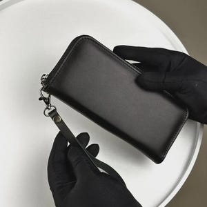 Echtleder Geldbörse, Leder Clutch für Männer, Wristlet Bag für Männer, Armband mit Reißverschluss, Leder Geldbörse, Geburtstagsgeschenk für Freund