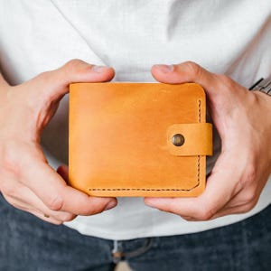 Leather Wallet for Men, Bifold Wallet, Genuine Leather Purse for him, Coin Wallet, Anniversary Gift for Him