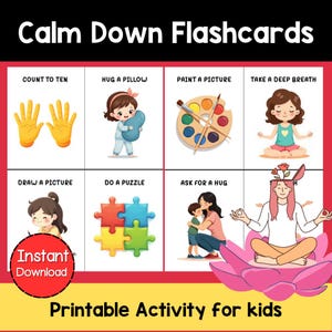 Cartes mémoire Calm Down Corner pour enfants