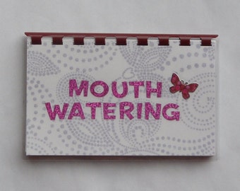 SALE ITEM Priced as marked Handmade "Mouth Watering" Blank Recipe Book