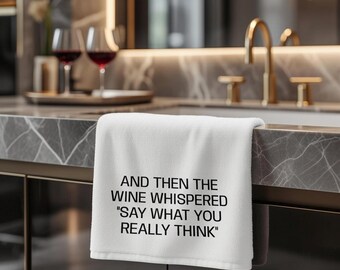 Wine Whimsy Hand Towel | Whimsical Wine-Inspired Kitchen Towel