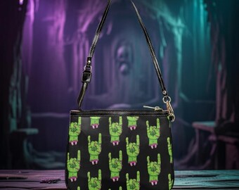 Rock On Zombie Hand Shoulder Bag - Small Crossbody Purse