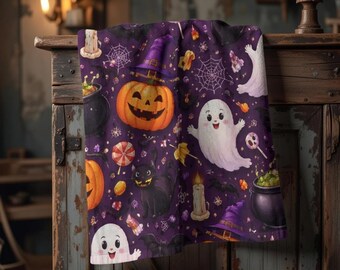 Halloween Hand Towel | Spooky Characters Kitchen Decor