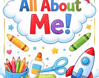 Foglio di lavoro "Tutto su di me" per bambini / Compito di scrittura stampabile / Attività per il ritorno a scuola / Rompighiaccio in classe / Download digitale