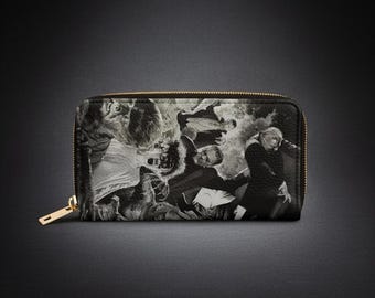 Monedero clásico de terror con cremallera: Monedero gótico espeluznante