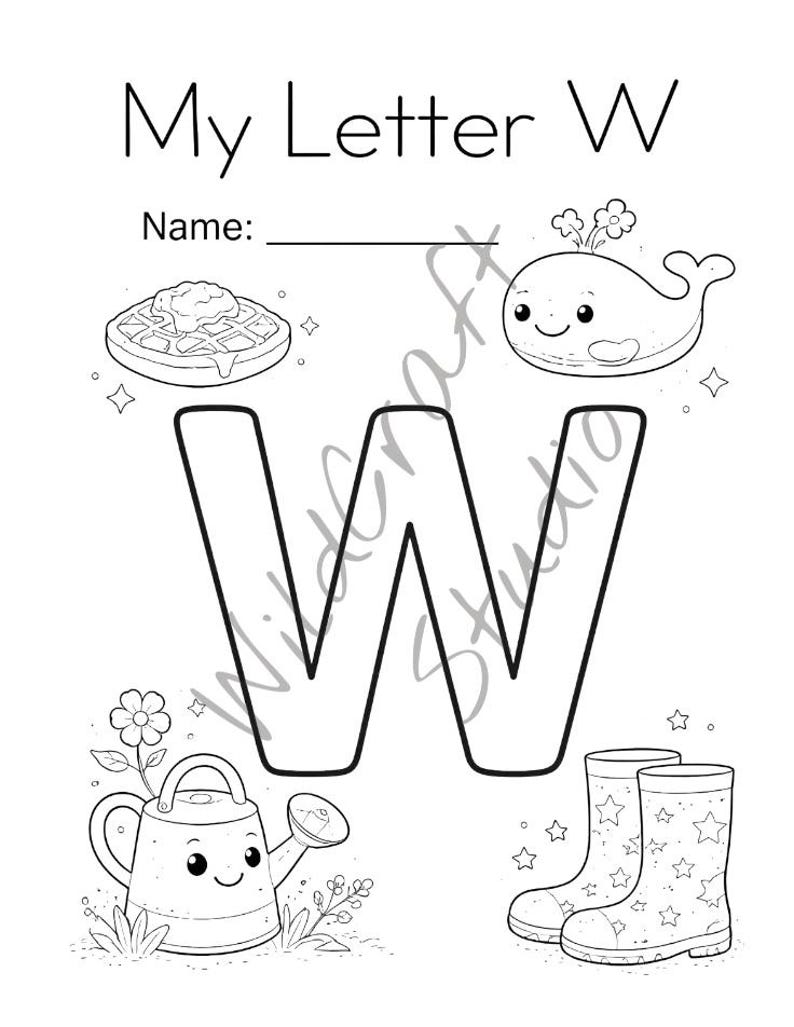 W/learning Notebook Letter W Learning Pack – 5 Printable Pages for Preschool & Kindergarten ...