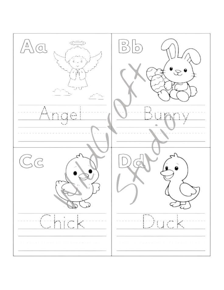 Easter Alphabet Tracing Worksheets | Preschool Literacy (digital ...