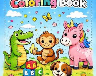 ABC Coloring Book – Complete Alphabet Printable with 26 Pages  – Preschool & Kindergarten