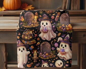Halloween Ghost Hand Towel | Spooky Bathroom Kitchen Decor