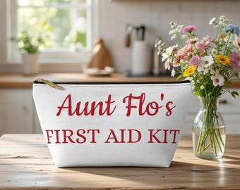 Bolsa de accesorios con ilustración de la menstruación