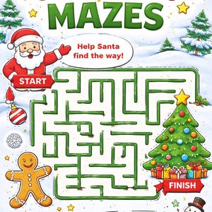 Christmas Stocking Maze for Kids – Printable Holiday Activity | Easy ...