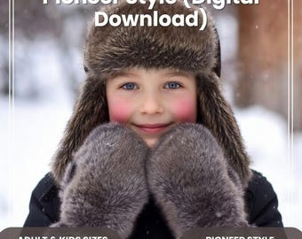 Fur Trapper Hat Sewing Pattern | Adult Kids Sizes, Pioneer Style (Digital Download)