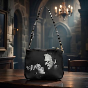 Frankenstein Bride Small Shoulder Bag, Gothic Halloween Purse