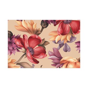 Blooming Lotus Wrapping Paper | Elegant Floral Gift Wrap Sheets | Zen, Yoga, Spiritual Present Wrap | Wedding, Birthday, Wellness Gift