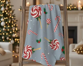 Candy Cane Lollipop Hand Towel | Christmas Kitchen Decor