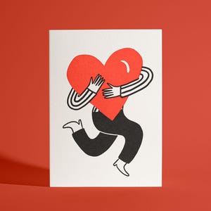 Tenir son coeur Carte de voeux typographique