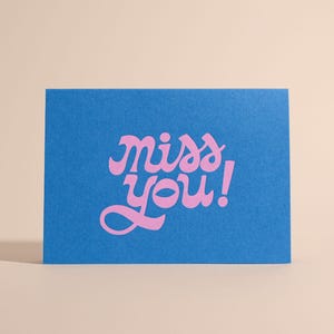 Miss You Foil Stamped Greeting Card
