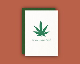 Oh Christmas Tree Letterpress Greeting Card