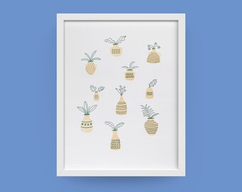 Vase 8 x 10 Letterpress Art Print