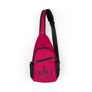 Super Mom Chest Bag | Practical Sling Backpack for Busy Moms | Lightweight, Stylish, Everyday Use, Gifts for Mothers&#39; Day, Sporty Accessory