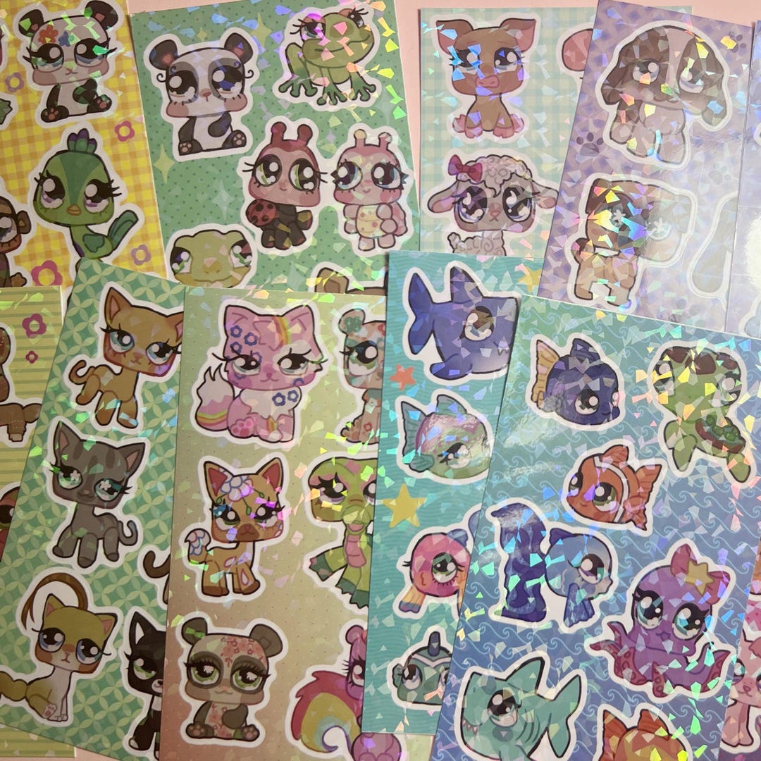 Lps Sticker Eye Lps Sticker Sheets - Etsy