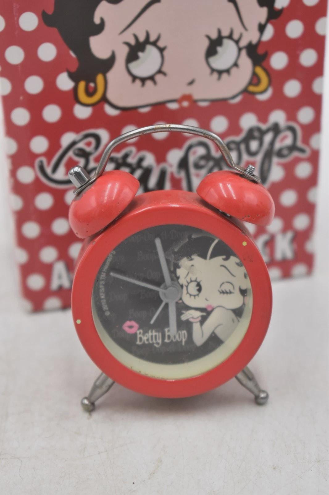 希少　レトロ　BETTY BOOP 目覚まし時計 Vintage Betty Boop Kiss Alarm Clock Battery Operated Collectable