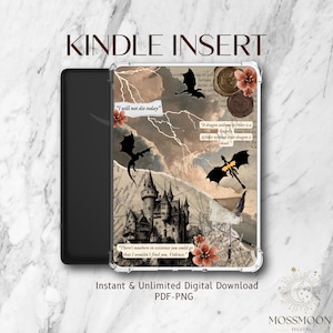 Kindle Insert-Fourth Wing Inspired - Instant Digital Download- Printable Insert