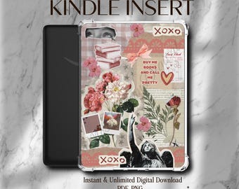 Encarte para Kindle - Encarte imprimible para San Valentín - Descarga digital instantánea - Paper-white, Basic, Scribe, Oasis