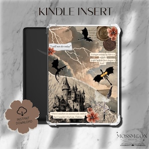 Encarte para Kindle - Inspirado en La Cuarta Ala - Descarga digital instantánea - Encarte imprimible