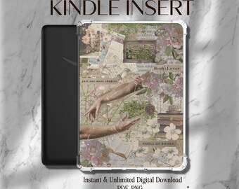 Encarte para Kindle - Encarte imprimible de estilo librero - Descarga digital instantánea - Paper-White, Basic, Scribe, Oasis