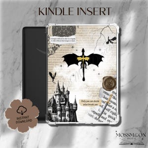 Kindle Insert-Fourth Wing Inspired Printable- Digital Download- Paper-white,Basic, Scribe,Oasis
