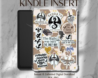 Encarte para Kindle - Adhesivo de la Cuarta Ala - Descarga digital - Imprimible