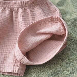 Muslin Baby Shorts, Kids Shorts, Toddler Shorts, Cotton Gauze Shorts, Summer Kids Clothing, Beach Outfit, Unisex Children Shorts, Minimalist image 5