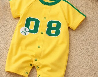 Baby-Baseball-Strampler, Sommer-Baumwollbodysuit, Sport-Baby-Outfit, Kurzarm-All-Star-Strampler, Säuglings-Sport-Jumpsuit, Babypartygeschenk