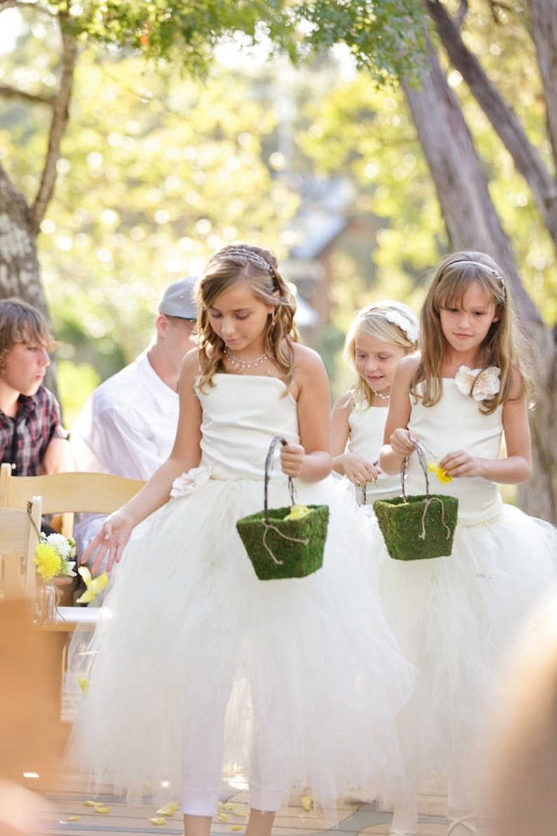Peach Flower Girl Dress with Tulle SkirtGirls Formal Etsy