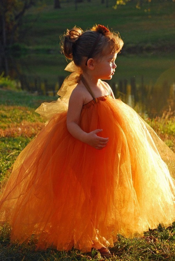 girls burnt orange dress